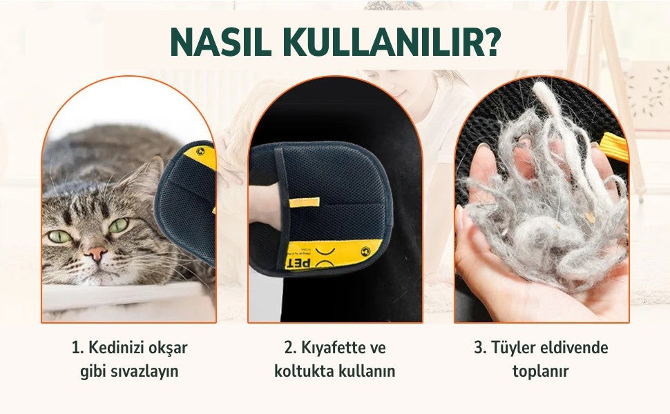 Nasıl kullanılır: sıvazla, kullan, tüyleri topla
