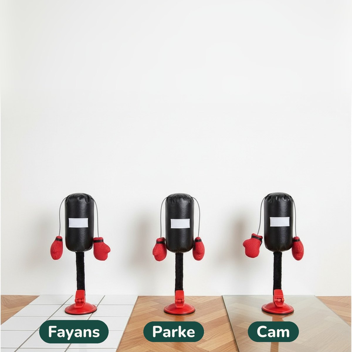 Fayans, parke ve cam zeminde vantuzlu taban